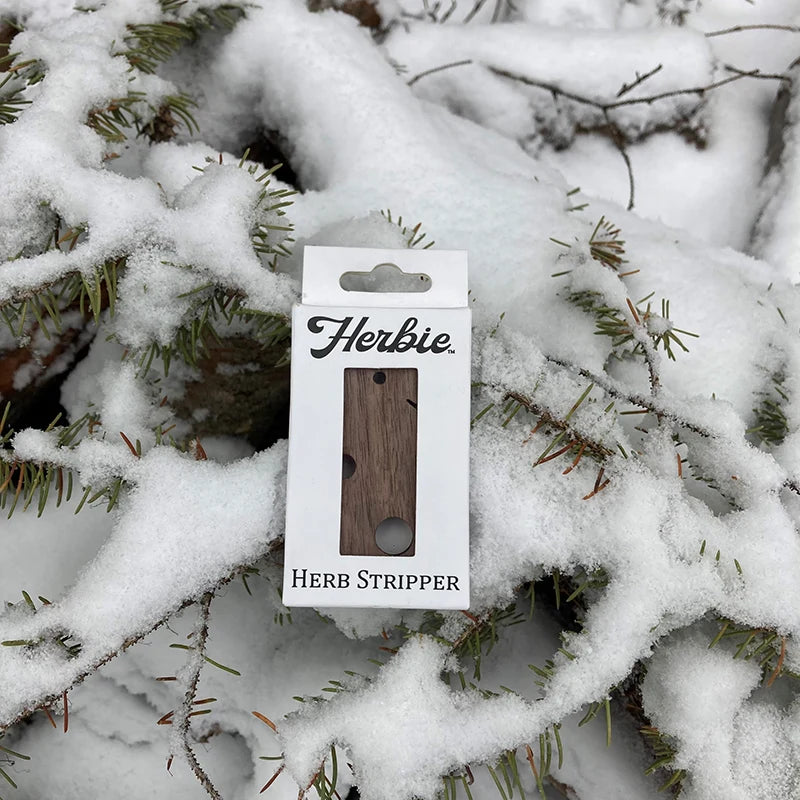 Herb Stripper with Packaging in the snow